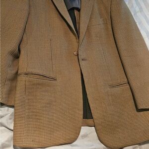 Armani Classic Brown Houndstooth Men's Blazer